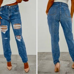 NWT Distressed Denim Jeans